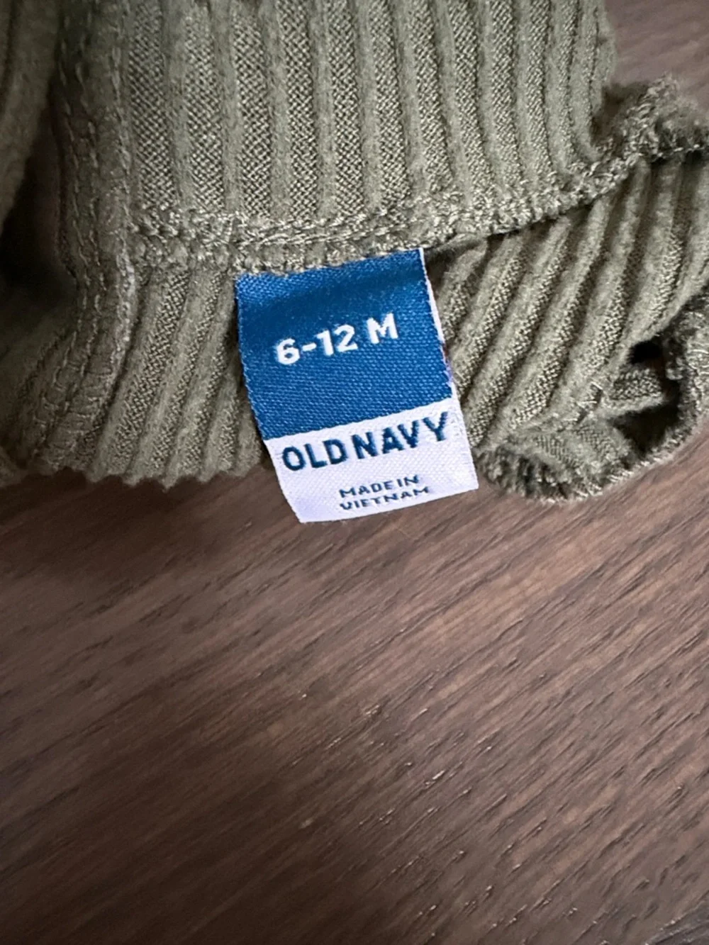 Old Navy Olive Green Ribbed Flare Pants Set | 6-12M